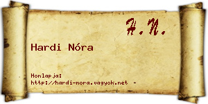 Hardi Nóra névjegykártya