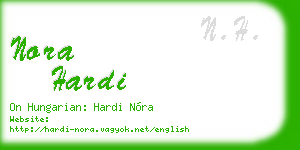 nora hardi business card