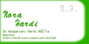 nora hardi business card